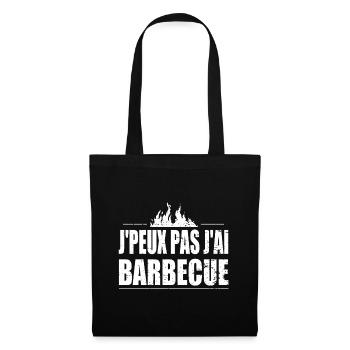 J'peux pas j'ai Barbecue - Sac en tissu - noir - Devant