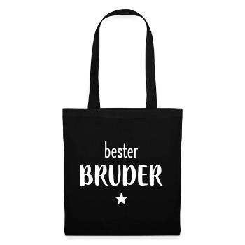 Bester Bruder Stern I Liebe Geschenkidee Familie - Stoffbeutel - Schwarz - Vorne