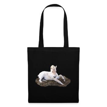 Lying foal in straw, baby animal designs - Tote Bag - black - Front