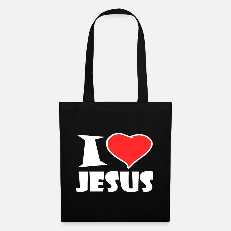 I Love Jesus - Stoffbeutel - Schwarz