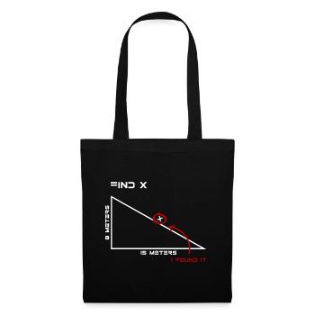 Find X! Geometry, funny sayings, birthday - Tote Bag - black - Front