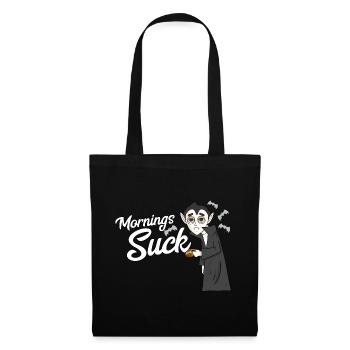 Idée de cadeau d'anniversaire de travail grincheux de vampire - Sac en tissu - noir - Devant