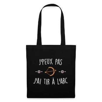 J'peux pas j'ai tir à l'arc - Sac en tissu - noir - Devant