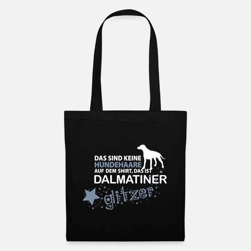 Dalmatiner Glitzer - Stoffbeutel - Schwarz