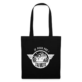 I can't I have motorcycle gift motorcycle bike humor - Tote Bag - black - Front