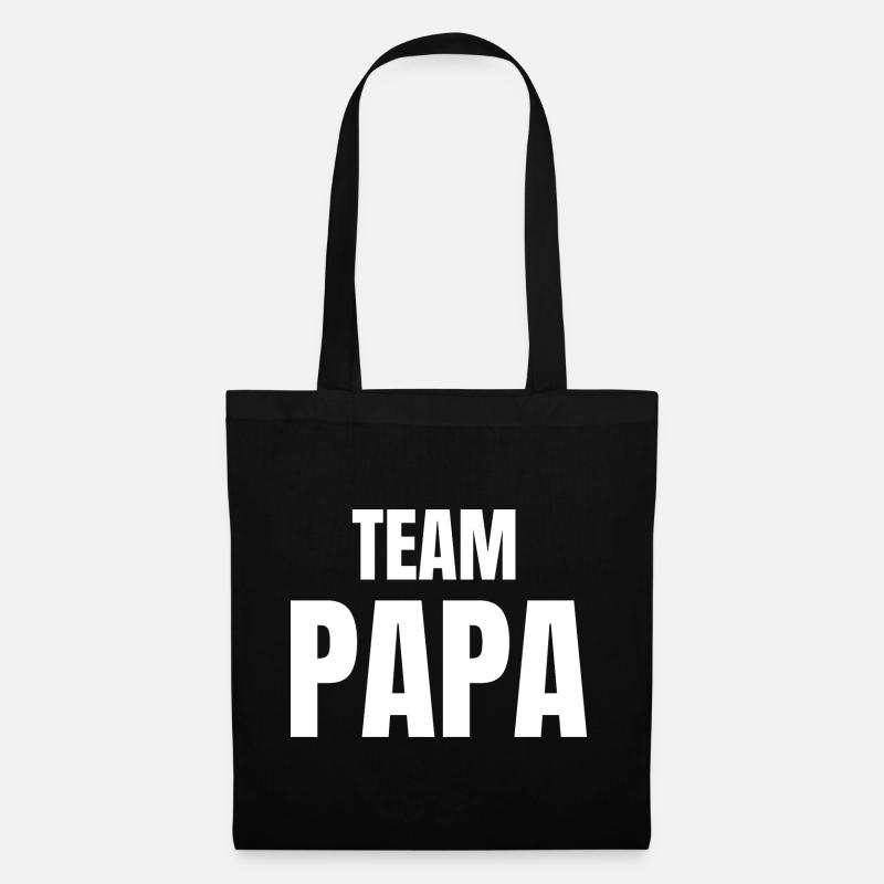 Team Papa am Vatertag - Stoffbeutel - Schwarz