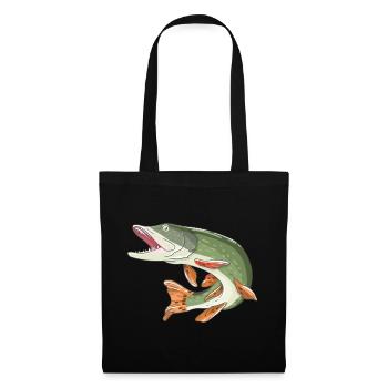 Pêcher pêcher de pêche cadeau de pêche de pêche un grand - Sac en tissu - noir - Devant