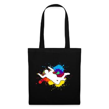 Parachutisme coloré pour un - Sac en tissu - noir - Devant