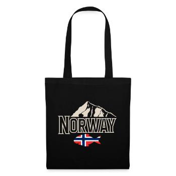 Norvège Pêche Pêcheur Pêcheur - Sac en tissu - noir - Devant