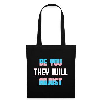 Soyez vous, ils ajusteront la fierté trans transgenre - Sac en tissu - noir - Devant