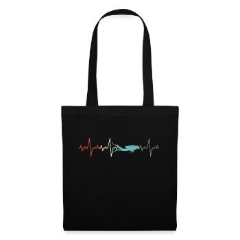 Plongeurs Dive Heartbeat Retro Vintage Scuba - Sac en tissu - noir - Devant