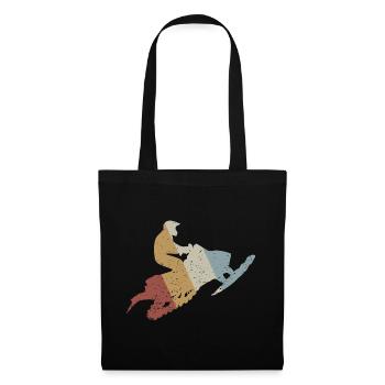 Snowmobile Retro Style Vintage - Tote Bag - black - Front