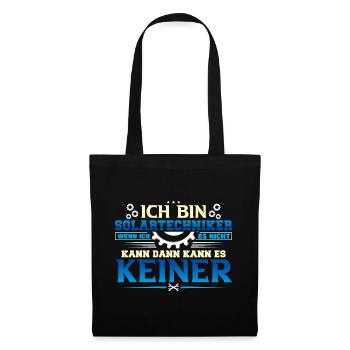 Solartechniker wenn ich es nicht kann - Stoffbeutel - Schwarz - Vorne
