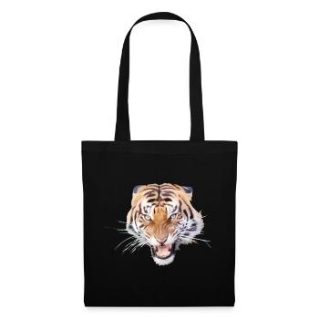 Wild Tiger - Wild Hissing - Wilderness - Tote Bag - black - Front