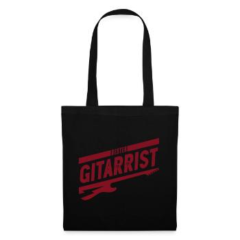Bester Gitarrist Geschenk für Gitarristen Gitarre - Stoffbeutel - Schwarz - Vorne