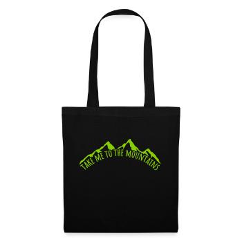 To the mountains quote - Tote Bag - black - Front