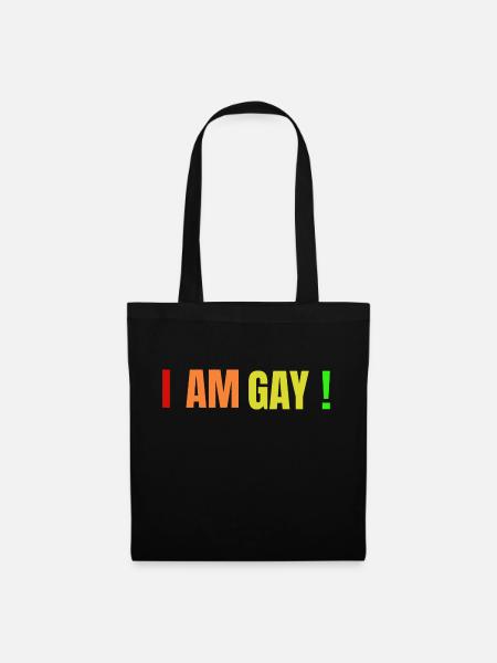 JE SUIS GAY! - Sac en tissu - noir