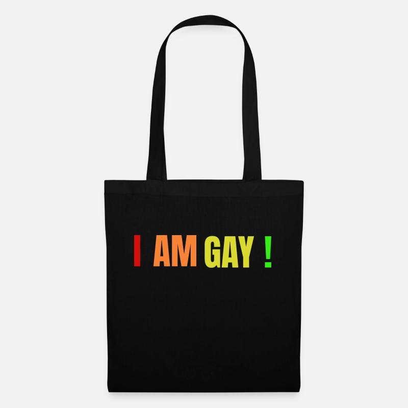I AM GAY ! - Stoffbeutel - Schwarz