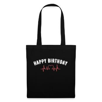 Happy Birthday - Stoffbeutel - Schwarz - Vorne
