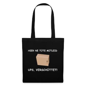Hier ne Tüte Mitleid Mimimi Schwarzer Humor Witz - Stoffbeutel - Schwarz - Vorne