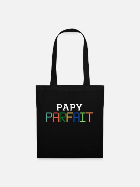 Papy Parfait - Sac en tissu - noir