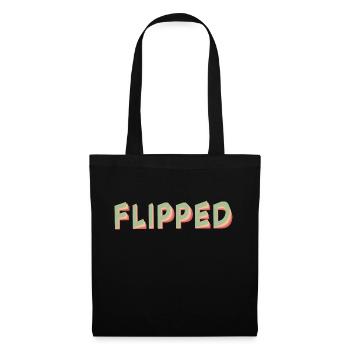 Flipped - Stoffbeutel - Schwarz - Vorne