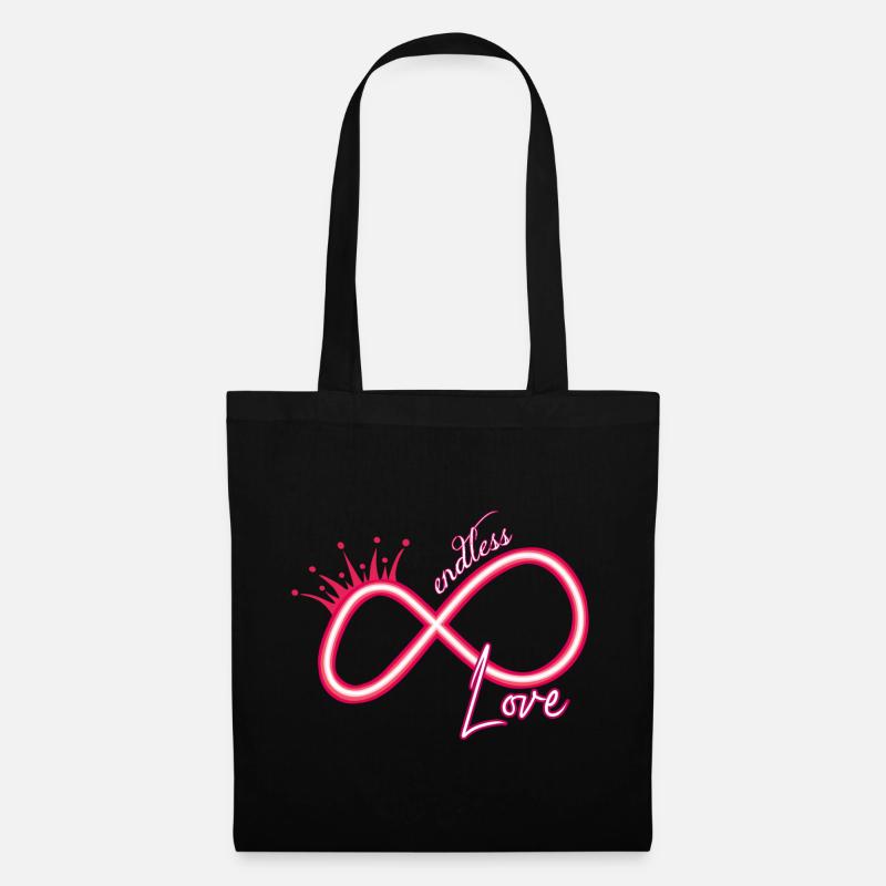 Unendlichkeitszeichen neon endless love - Stoffbeutel - Schwarz