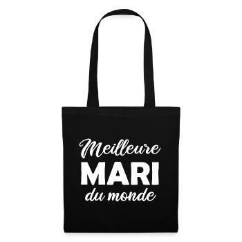 Meilleur Mari du monde - Sac en tissu - noir - Devant