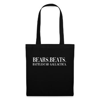 ours bat battlestar citation amusante - Sac en tissu - noir - Devant