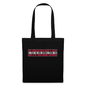drinks from enemies skulls - Tote Bag - black - Front