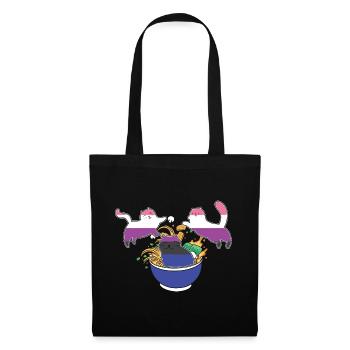 LBGT Flag Gay Pride Human Cats Lover - Sac en tissu - noir - Devant