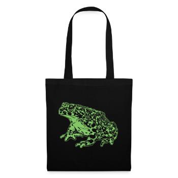 Krötenfrosch Grafik Aquatische Amphibienfrosch Liebhaber - Stoffbeutel - Schwarz - Vorne
