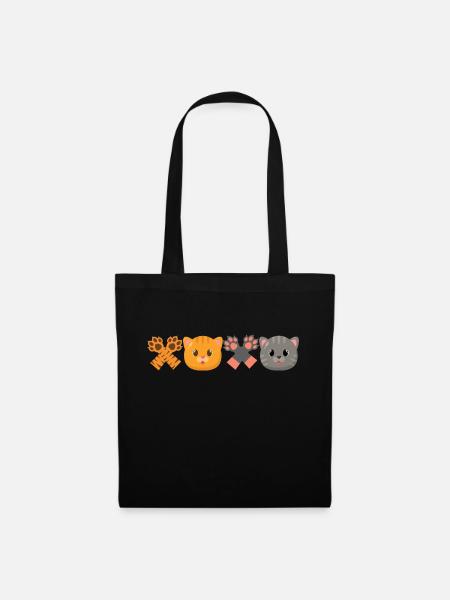 XOXO Cat - Tote Bag - black