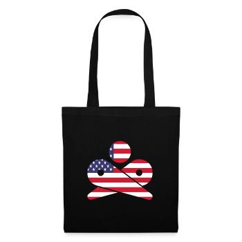 Retro pinball machine USA American flag - Tote Bag - black - Front