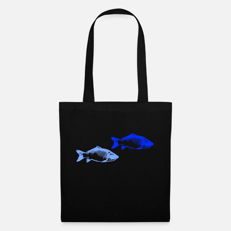 Poissons 2 - Sac en tissu - noir