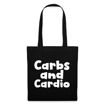 Carbs And Cardio - Stoffbeutel - Schwarz - Vorne