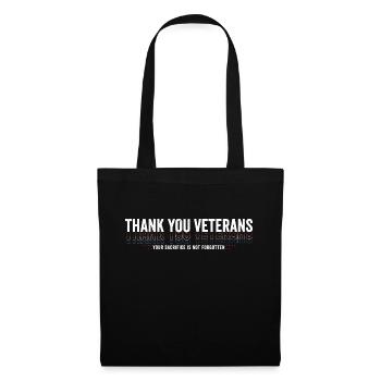 Merci aux anciens combattants ! Merci pour votre service - Sac en tissu - noir - Devant