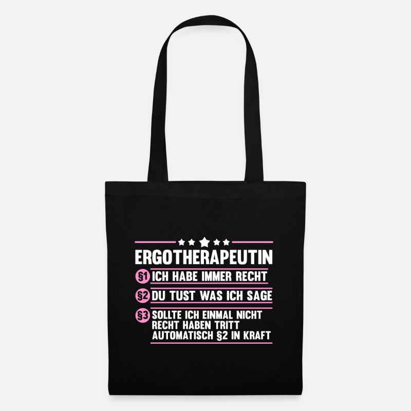 Ergotherapie Ergotherapeutin - Stoffbeutel - Schwarz