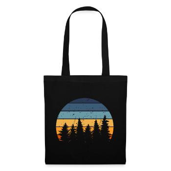 Forest Nature Retro Tree - Tote Bag - black - Front