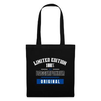 Édition limitée 100% - Pilote d'excavatrice - Original - Sac en tissu - noir - Devant