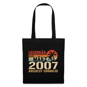 Légendaire depuis mars 2007 - absolument unique - Sac en tissu - noir - Devant