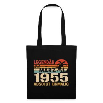 Legendär Seit März 1955 - Absolut Einmalig - Stoffbeutel - Schwarz - Vorne