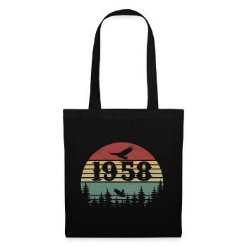 1958 Vintage Cadeau D’anniversaire 1958 Retro 1958 - Sac en tissu - noir - Devant