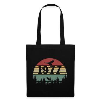 1977 Vintage Cadeau D’anniversaire 1977 Retro 1977 - Sac en tissu - noir - Devant
