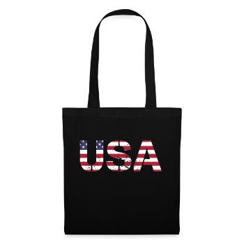 ÉQUIPE États-Unis en drapeau américain Couleurs Drapeau - Sac en tissu - noir - Devant