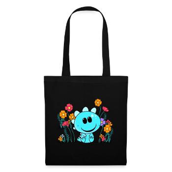 Dragon Dragon Enfant Enfants Bébé Bambins Fleur - Sac en tissu - noir - Devant