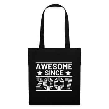 Birthday Retro Awesome since 2007 - Tote Bag - black - Front