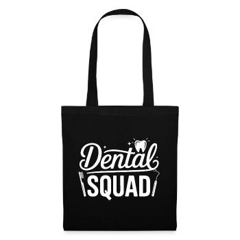 Chemise à logo Dental Squad – Zahnhelden - Sac en tissu - noir - Devant