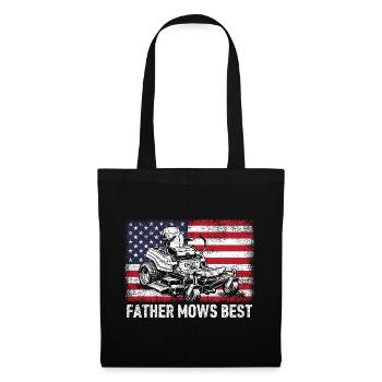 Father Mows Best - Stoffbeutel - Schwarz - Vorne