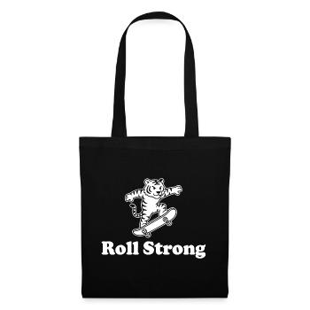 Tiger Skateboard Roll Strong - Tote Bag - black - Front